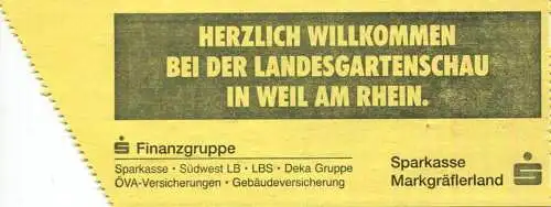 Deutschland - Landesgartenschau 1999 - Weil am Rhein - Tageseintritt Begünstigte