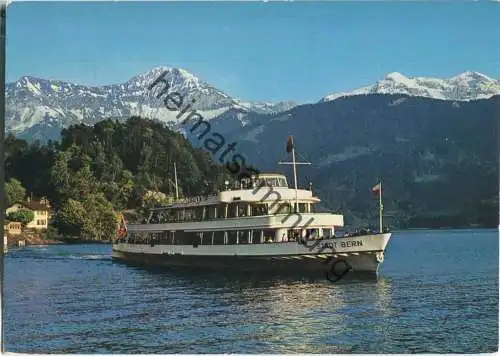 Beatenbucht mit Morgenberg und Dreispitz - Fahrgastschiff Stadt Bern - Verlag H. Steinhauer Interlaken