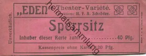 Deutschland - Hamburg - St. Pauli Spielbudenplatz - Eden Theater-Variete - Sperrsitz