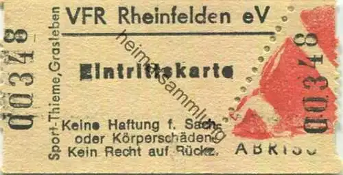 Deutschland - VFR Rheinfelden eV - Eintrittskarte