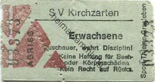 Deutschland - SV Kirchzarten - Erwachsene - Eintrittskarte