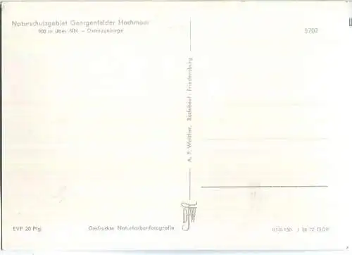 Naturschutzgebiet Georgenfelder Hochmoor - Verlag A. P. Walther Radebeul