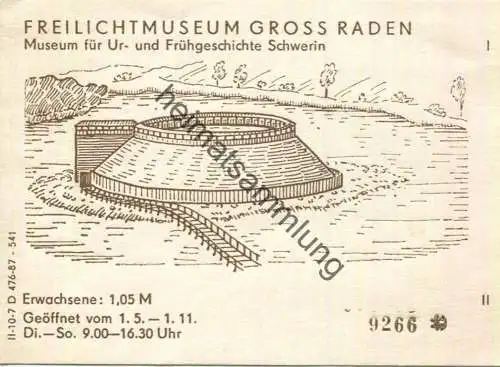 Deutschland - Sternberg - Freilichtmuseum Gross Raden - Eintrittskarte
