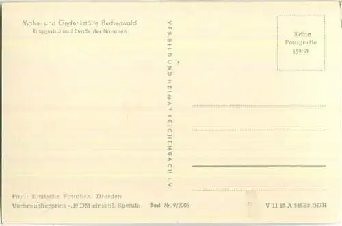 Buchenwald - Ringgrab 3 und Strasse der Nationen - VEB Bild und Heimat Reichenbach 50er Jahre