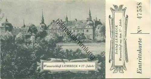 Deutschland - Wasserschloss Lembeck - Eintrittskarte