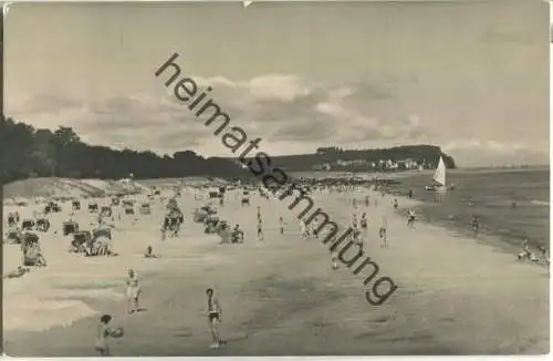 Ostseebad Heringsdorf - Strand mit Blick nach Bansin - VEB Bild und Heimat Reichenbach