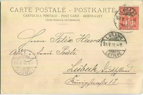 Lugano - Piazza Guglielmo Tell - Editeur Comptoir de Phototypie Neuchatel