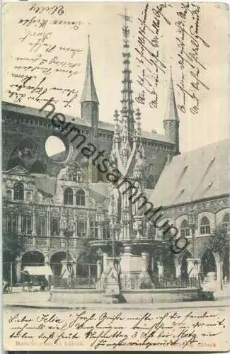 Lübeck - Marktbrunnen - Verlag J. Nöhring Lübeck