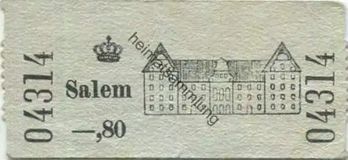Deutschland - Schloss Salem - Eintrittskarte