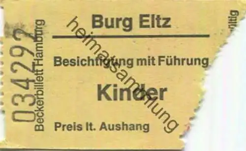 Deutschland - Burg Eltz - Besichtigung mit Führung Kinder