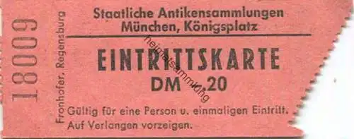 Deutschland - München - Staatliche Antikensammlungen - Königsplatz - Eintrittskarte