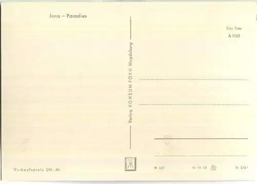 Jena - Paradies - Verlag Konsum Foku Magdeburg 60er Jahre