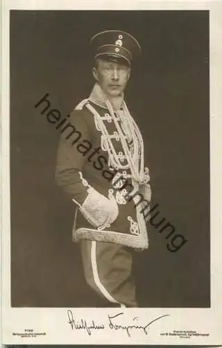 Wilhelm Kronprinz - Verlag Gustav Liersch & Co. Berlin - Phot. W. Niederastroth Potsdam