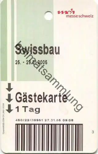 Schweiz - Basel - Swissbau 2006 - Gästekarte