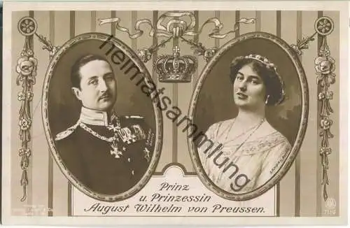Prinz und Prinzessin August Wilhelm von Preussen - Verlag Gustav Liersch & Co. Berlin - Phot. Sandau Berlin