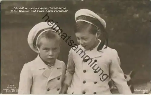 Die Söhne unseres Kronprinzenpaares - Prinz Wilhelm und Prinz Louis Ferdinand - Verlag Gustav Liersch & Co. Berlin