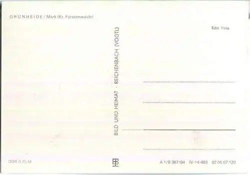 Grünheide / Mark in der Mark - Verlag Bild und Heimat Reichenbach