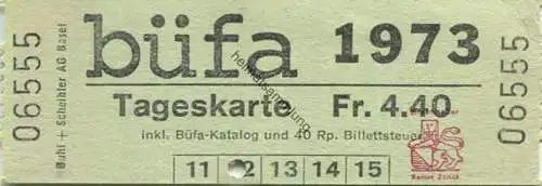 Schweiz - Zürich - büfa 1973 - Tageskarte