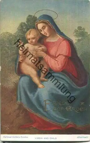 Friede auf Erden - Künstlerkarte Albertinelli