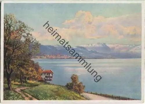 Bregenzer Bucht - Künstlerkarte A. Munding - Verlag F. A. Ackermann München