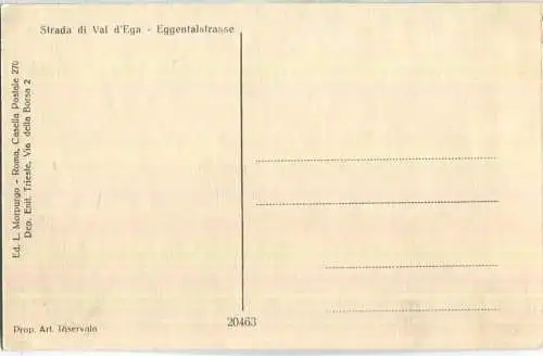 Strada Val d' Ega - Eggentalstrasse - Foto-Ansichtskarte - Edizioni L. Morpurgo Roma