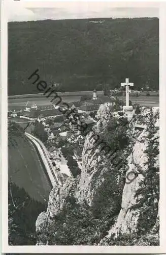 Beuron im Donautal mit Petersfelsen - Foto-AK - Verlag Schöning & Co. Lübeck