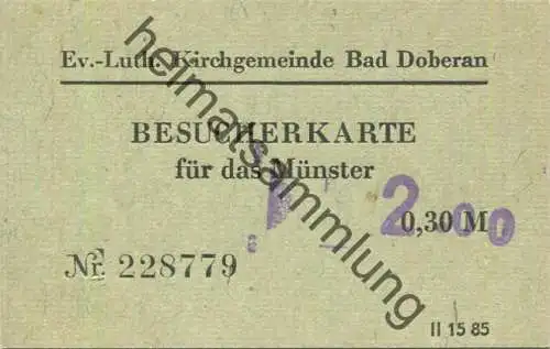 Deutschland - Ev.- Luth. Kirchgemeinde Bad Doberan - Besucherkarte für das Münster