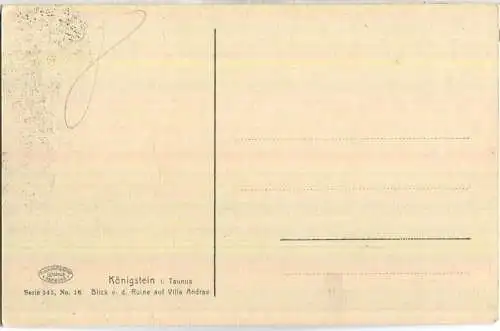 Königstein - Blick von der Ruine auf Villa Andrae - Verlag Knackstedt & Näther Hamburg