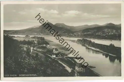 Der Rhein - Siebengebirge - Foto-Ansichtskarte - Verlag Max Wipperling Elberfeld