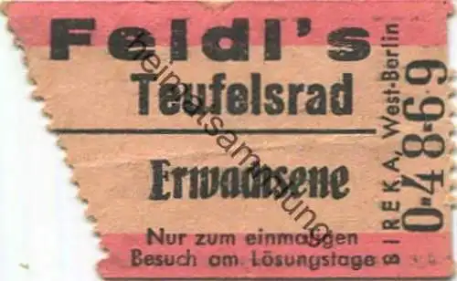 Deutschland - München - Oktoberfest - Feldl's Teufelsrad - Eintrittskarte