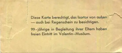 Deutschland - München - Valentin Musäum - Eintrittskarte