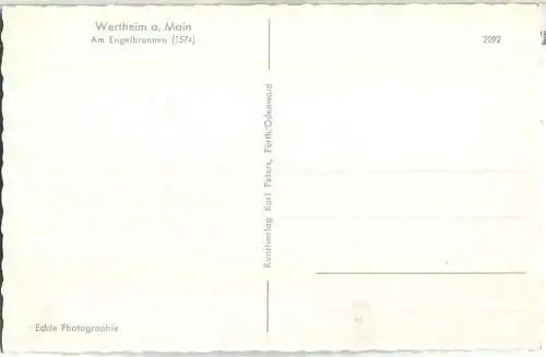 Wertheim - Am Engelbrunnen - Verlag Karl Peters Fürth