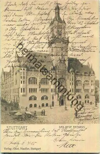 Stuttgart - Das neue Rathaus - Verlag Gust. Haufler Stuttgart
