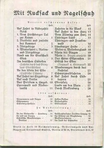 Mit Rucksack und Nagelschuh Heft 32 - Fahrt ins Bergland von Hessen-Waldeck 1934 - 32 Seiten mit 6 Abbildungen