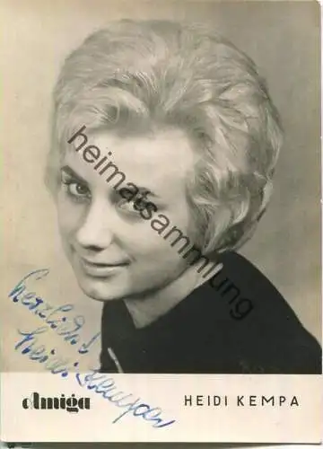 Heidi Kempa - Original-Autogramm auf einer Amiga-Karte 1963 - keine AK-Einteilung