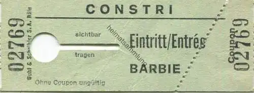 Schweiz - Bad Schinznach - Constri - Tour de Suisse 1969 - Eintrittskarte - Barbie