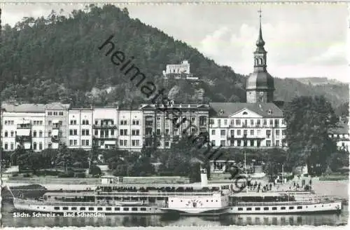 Bad Schandau - Fahrgastschiff Leipzig - Foto-Ansichtskarte - Verlag Albert Krebs KG Leipzig 50er Jahre