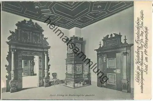 Heidelberg - Schloss - Friedrichsbau - Saal im ersten Obergeschoss - Verlag Walter Münch & Co Karlsruhe