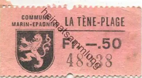 Schweiz - Commune Marin-Epagnier - La Tene-Plage - Eintrittskarte