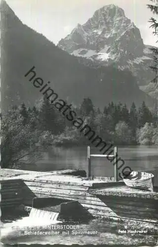 Hinterstoder - Schiederweiher mit Spitzmauer - Foto-AK - keine Verlagsangaben (E97257y)gel. 1964