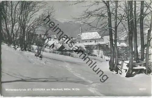 St. Corona am Wechsel - Foto-Ansichtskarte - Verlag P. Ledermann Wien