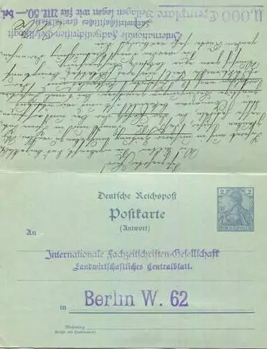 DR P55 - Doppelkarte bedarfsgebraucht