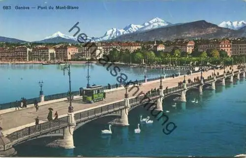 Genève - Genf - Pont du Mont Blanc - Verlag Phototypie Montreux