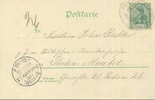 Kotzen - Schloss - Kirche - Gasthof Aug. Demuth - Farblithographie - Verlag Johann Lindenberg Rathenow - Bahnpost