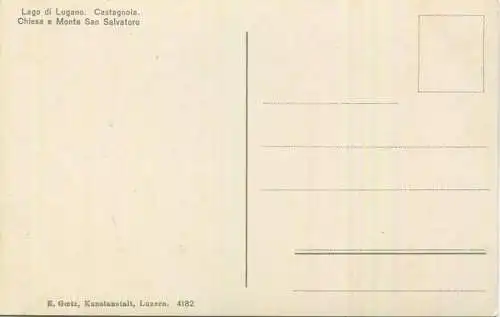 Lago di Lugano - Castagnola - Chiesa - Verlag E. Goetz Luzern
