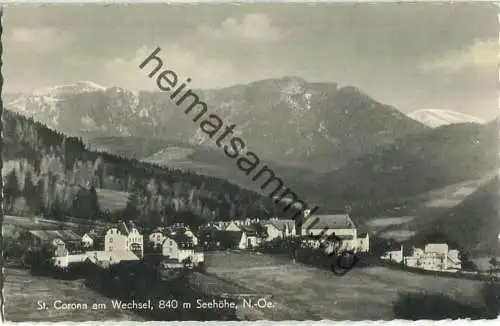 St. Corona am Wechsel - Foto-Ansichtskarte - Verlag P. Ledermann Wien