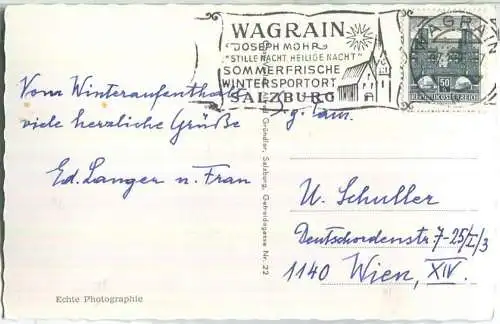 Wagrain - Skidorf - Foto-Ansichtskarte - Verlag Alfred Gründler Salzburg