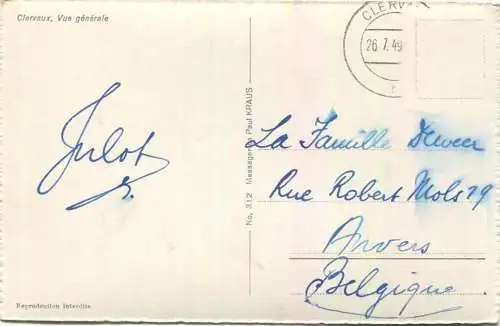Clervaux - Clerf - vue generale - Foto-AK - Verlag Paul Kraus - gel. 1949