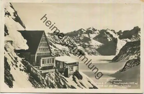 Jungfraujoch - Station - Berghaus - Foto-AK - Verlag Photoglob Zürich - gel.