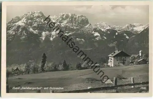 Hotel Inselbergerhof - Dolomiten - Foto-AK 50er Jahre - Verlag Franz Schilcher Klagenfurt